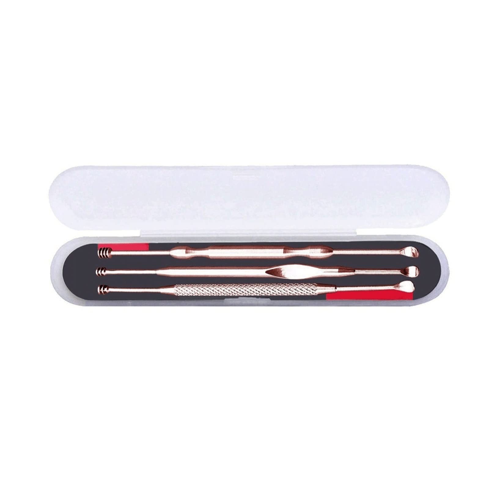 Produits d'élimination du cérumen Cure-Oreille en Acier Inoxydable Cure-Oreille à Double extrémité Dissolvant de Curette de Cire d'oreille