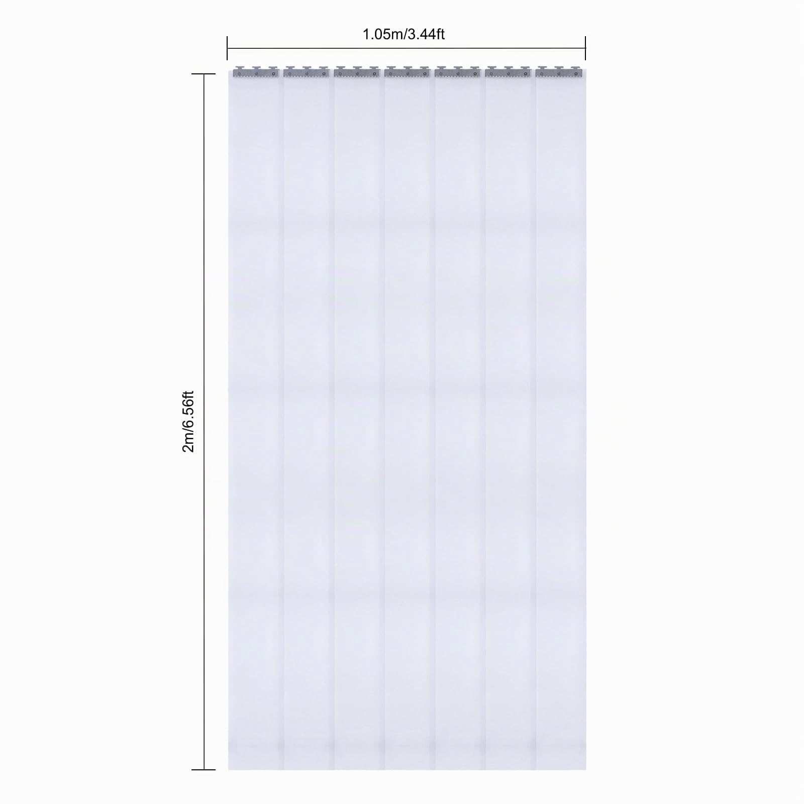 Pvc StreifenvorhäNge Lamellenvorhang FüR Industrie Pferdestall Kuhstall Streifenvorhang Stallvorhang Windschutz Set StäLle Paddocks Hallen Vorhang Transparent Gegen Zugluft Im Stall Bausatz 7Stk 2M