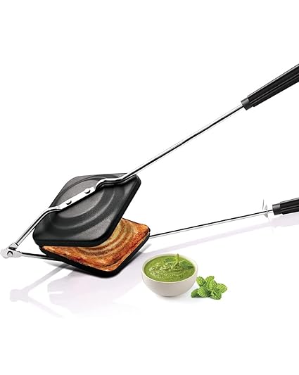 Silvester Non-Stick Sandwich Gas Regular Toaster(Black)