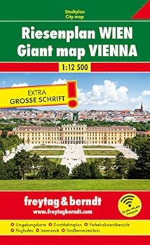 Paperback Wien 1 : 12 500. Riesenplan: Mit Umgebungskarte, Durchfahrtsplan Wien, öffentlichen Schnellverbindungen, Flughafenplan, Innenstadtplan, Einbahnen, Straßenverzeichnis, Gratis WLAN Hotspots [German] Book