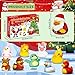 DREACAREFT Rubber Duck Advent Calendar 2025 for Kids and Toddlers - 24 Days of Surprise Christmas Countdown Calendar with 24pcs Rubber Duck Bath Toys, Fun Christmas Party Favors for Girls Boys