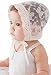 Bigface Up Little Kids Toddlers Eyelet Lace Breathable Bonnet With Flower Hat (Bowknot pattern)