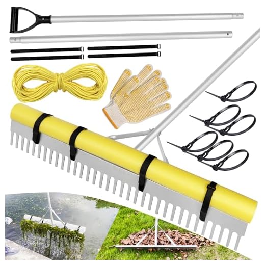 Adjustable Aluminum Pond Rake for Aquatic Use