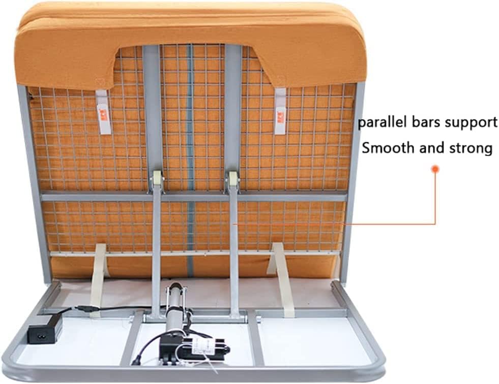 Respaldo de cama eléctrico ajustable, soporte portátil para sentarse, marco de acero inoxidable y tela transpirable para comodidad del cuello y la cabeza