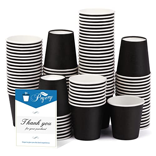 Prgery 100 Pack 3Oz Black Paper Cups,Mouthwash Cups, Disposable Bathroom Cups,Small Paper Cups 3Oz Ideal For Bathroom,Supermarket,Birthday Party,Picnic And Bbq #TOP1