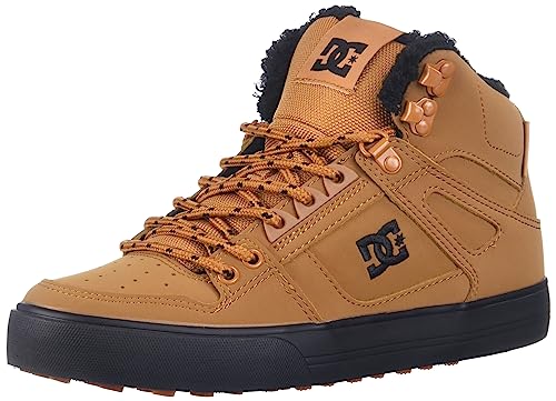 DC mens Pure High-top Wc Wnt Skateboard, Skate Shoe, Wheat/Black, 9 US