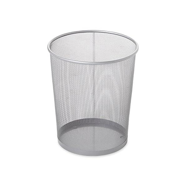Rubbermaid Commercial Products 5gal Round Mesh Wastebasket - Silver