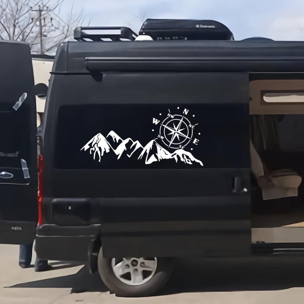 Decalcomania Bussola Di Montagna Vivere Il Sogno Adesivo Laterale - Foto 3