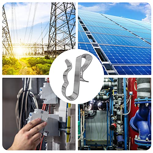 60 Stück Solarkabel kabelclips, Rostfreier Stahl Edelstahl Solar PV Kabelklemmen kabelhalter, PV Kabelklemmen kabelorganizer, Geeignet für die Kabelkonfektionierung