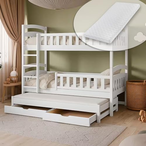 Kids Collective Hochbett 90x200 Etagenbett Kinderbett Jugendbett Stockbett...