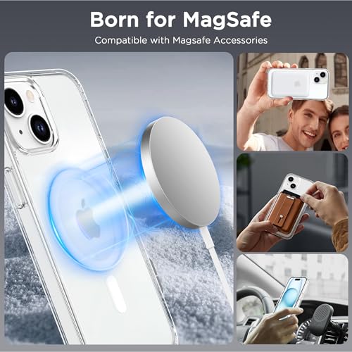 Image of CACOE Magnetic Case for iPhone 15 6.1 inch, Clear
