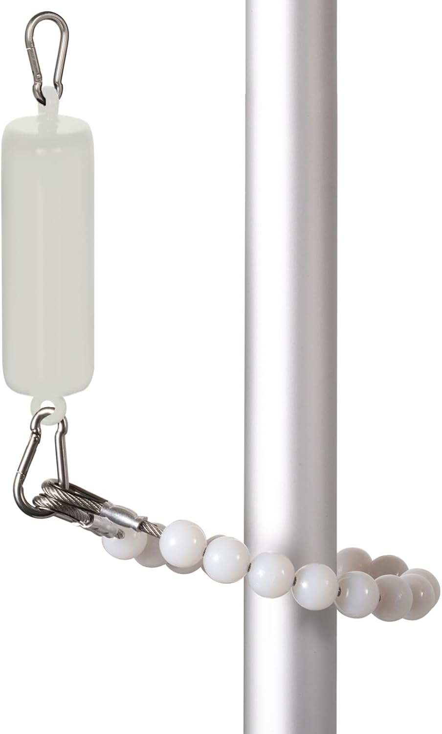 JRED Flagpole Retainer Ring 4 lb Counterweight Set, Double Eye Bolt Flag Weights for Bottom of Flags Outsidem, Poles Accessories for 5 Inch Diameter Pole, with 2 Carabiner