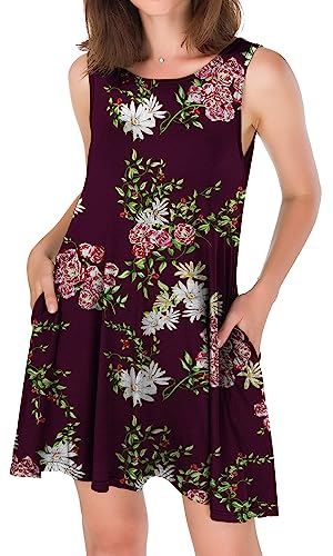 Image of Short /Long Sleeve Women's Cold Shoulder Dress with Pockets Casual Swing T-Shirt Dresses
