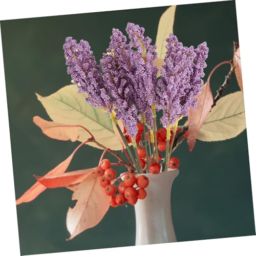 Ramo de flores artificiales de plástico para decoración DIY miniatura 7