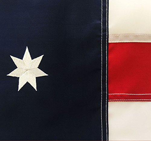 Winbee American Bennington 76 Flag 3X5 Ft - Premium Embroidered Stars, Heavy Duty 300D Nylon, Sewn Stripes And Brass Grommets. Best Us 1776 Bennington Revolution Flag Great For Outdoor/Indoor Display #TOP6