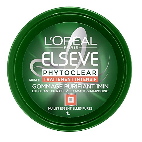 Elsève Phytoclear Masque Gommage Purifiant 1 Minute Avant-Shampooing 150 ml - Lot de 4
