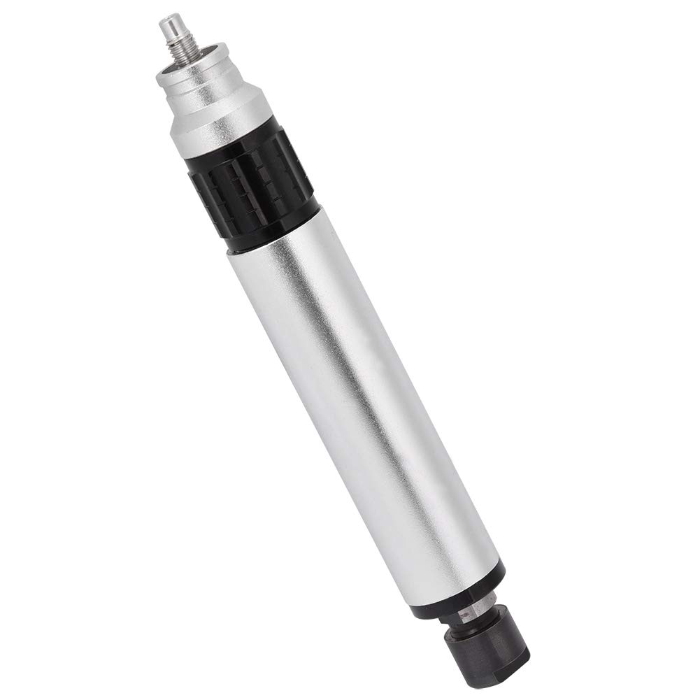 Pneumatischer Schleifstift, Luft-Mikro-Stabschleifwerkzeug, hohe Geschwindigkeit 35.000 U/min mit 3-6-mm-Spannfutter, flexibler Schlauch zum Gravieren, Polieren, Schleifen, (Typ B – Silver