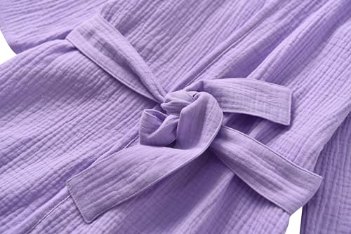 Image of TADO MUSLIN Organic Cotton Toddler Bathrobe, Soft and Breathable Baby Robe for Kid, Boy& Girl Hooded Robe Muslin