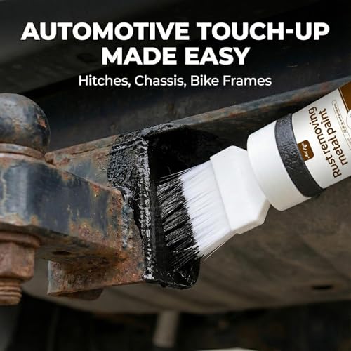 Image of Black Touch-Up Paint 6.35 Oz for Metal Surfaces,2-in-1 | Multi-purpose touch up coating, specially developed for all kinds of metal surfaces to cover scratches and marks.