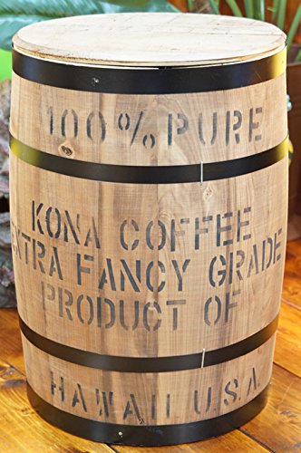 コーヒー樽/木樽/無垢材Lサイズ/ゴールド Amazon.co.jp: 【ハワイアン雑貨】 コナコーヒー木樽 (茶) M