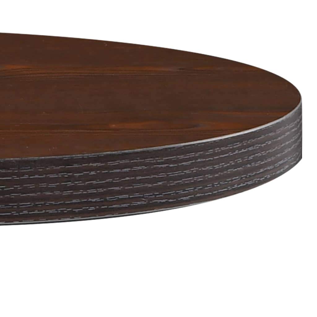 Benkeg Mesa de Bistró Mesas de Bar MDF y Acero Marrón Oscuro y Negro 50 x 75 cm para Tu Hogar, Restaurante, Cafetería o Bar