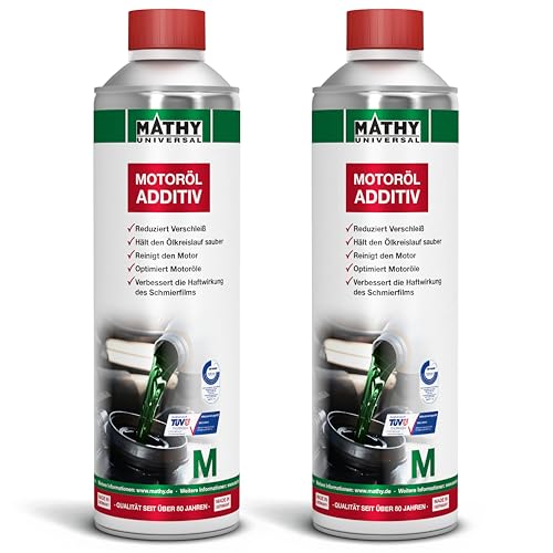 MATHY-M Motoröl-Additiv (1.0 l) - Verschleißschutz & Reinigung für Motoren aller Art – Motor Öl-Zusatz für Diesel/Benzin/Gas Motoren