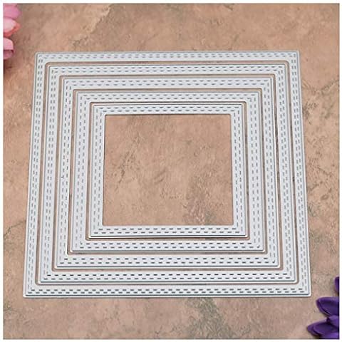 KWELLAM Large Size 15cm Double Sew Thread Square Metal Die Cutting Dies for DIY Scrapbooking Photo Album Embossing Cover