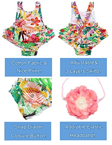 Princesasa Ruffle Romper Bodysuits Birthday Outfits Summer Clothes For Baby Girls,9E60A,0-6 Months(Size S) #TOP3