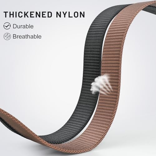 SANSTHS Nylon Ratchet Belts for Men 2 Pack, American Flag Slide Golf Belts 1 1/3", Tactical Work Web Belt 4th of July4