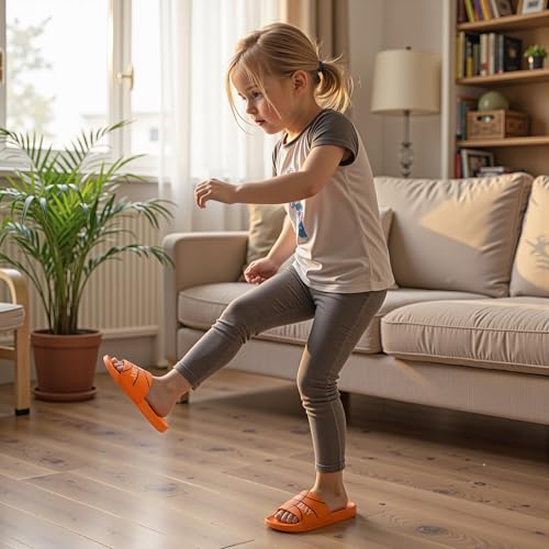 Image of INMINPIN Kids Boys Girls Ball Sprots Slides Sandals Ultra Comfortable Beach Pool Shower Shoes House Slide Indoor Outdoor for Sports Fan
