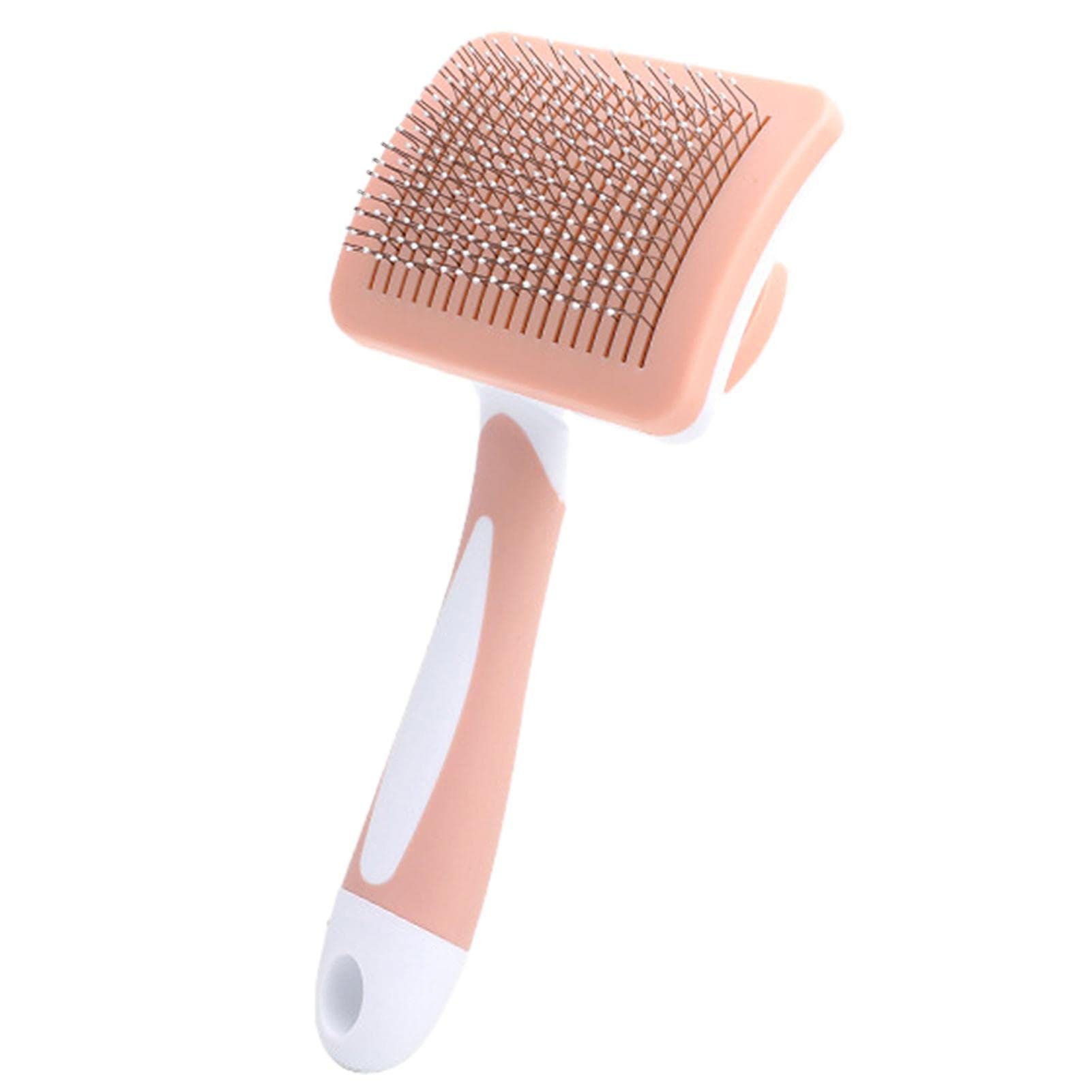 Cepillo autolimpiador para limpieza | Cepillo para peluqueria de perros, gatos, conejitos | Masajeador de herramientas para mascotas con capa base suelta fácil de quitar (Color : Mandarina Canela Medi