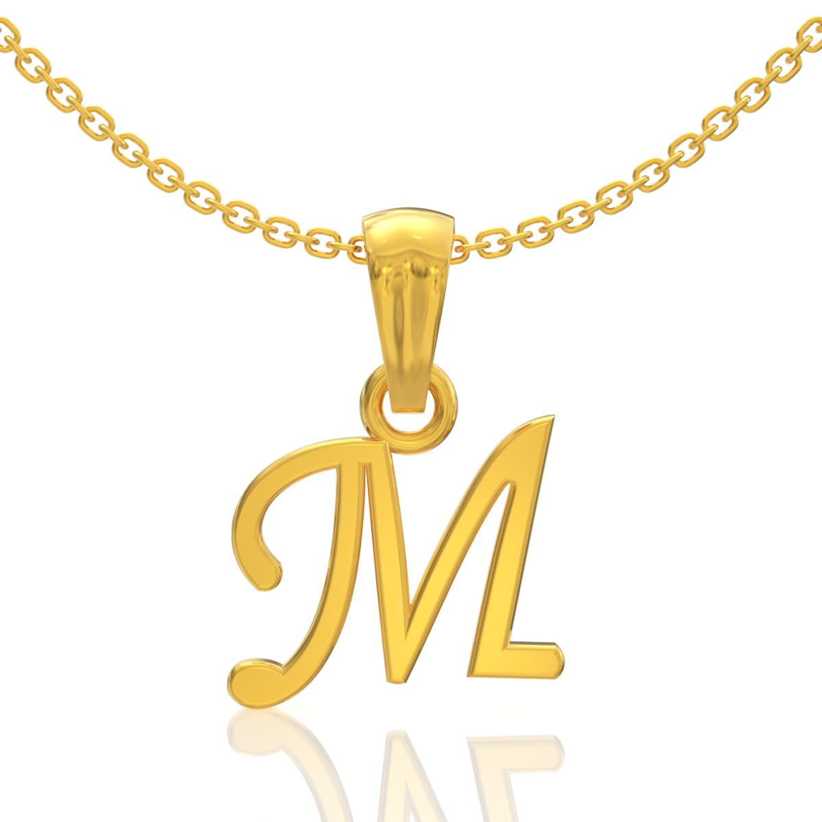 Timeless M Treasure Yellow Gold Pendant for Women | Womens Aesthetic & Stylish 22 KT Gold Pendant | Gold Fashion Jewellery for Women | Great for Gifting-image-33