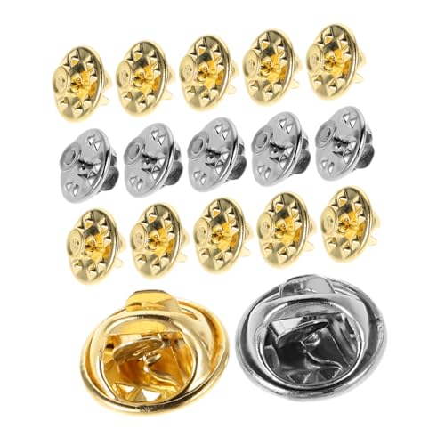 SEWACC Versatile Lapel Pin Locks Backs Metal Pin Backs Locking Clasp for Badges Tie Tacks