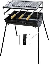 Churrasqueira Espetinho nº1 com 1 grelha e 3 espetos - Aço carbono