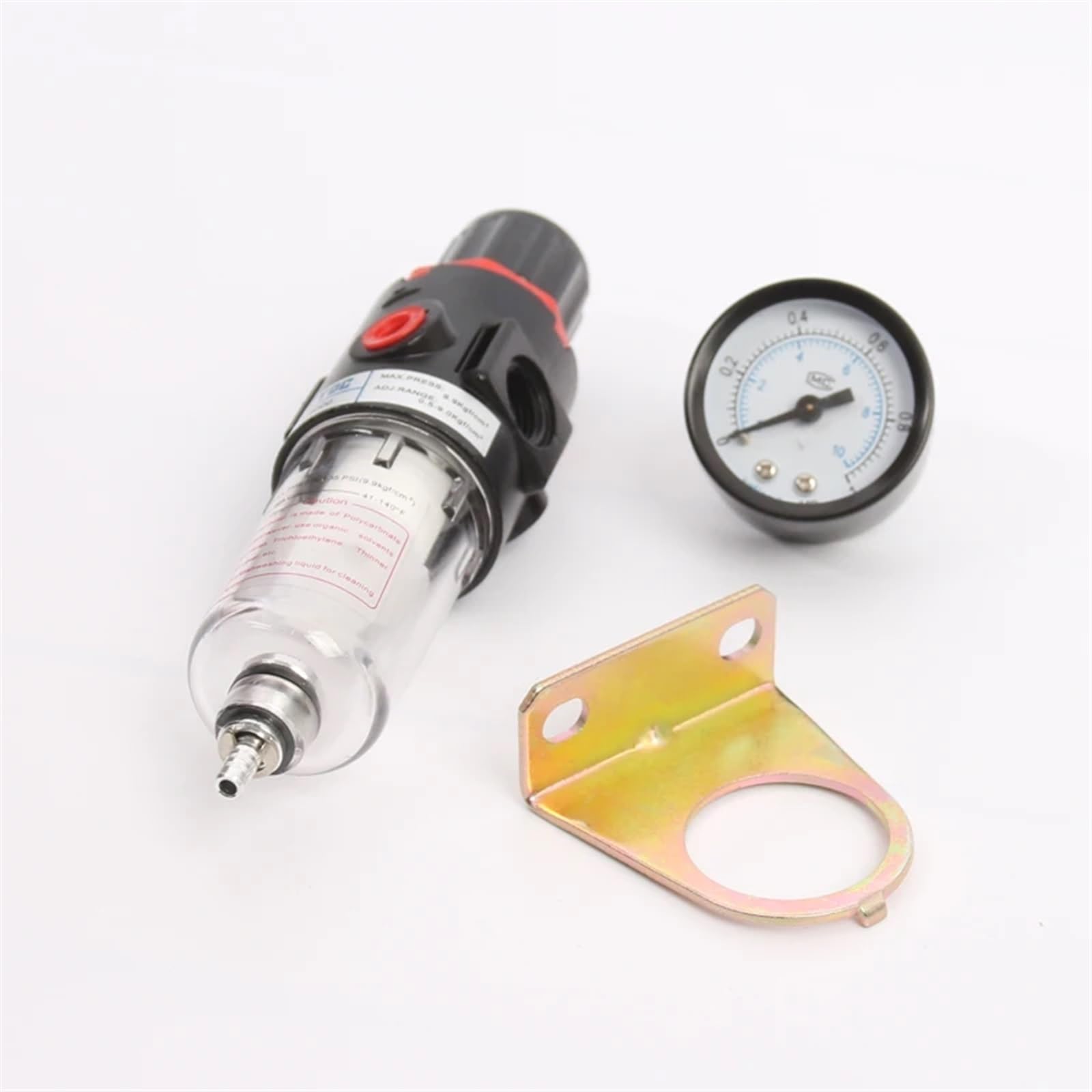 Filtro di trattamento della sorgente d'aria pneumatica AFR2000 Manometro regolabile 1/4 "Raccordi di scarico della pressione 4mm 6mm 8mm 10mm 12mm(AFR2000-10mm)