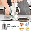 KEOUKE Rotary Cheese Grater Hand Crank White - Shredder Slicer Grinder 3 Stainless Steel Blades, Stable Suction, Labor-Saving Handle, Safe Kitchen Tool for Cheese, Vegetable, Nuts, Chocolate #4