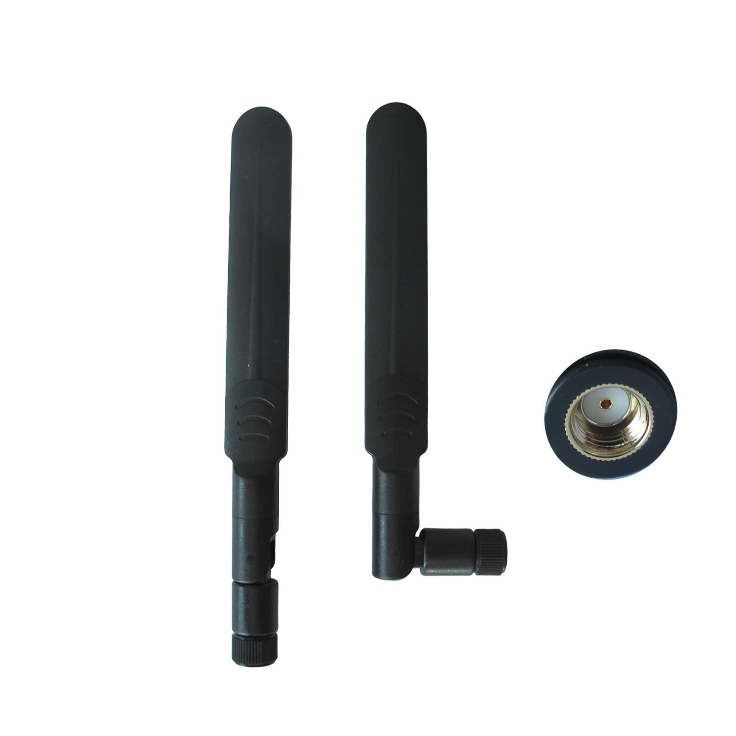 8dBi Dual Band Antennas High Gain Omni-Directional 2.4GHz 5GHz 5.8GHz WiFi Antenna RP SMA Male Connector for Wireless Network Router Pack of 2