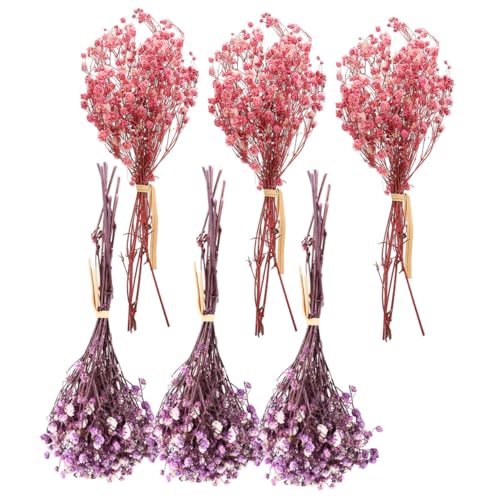 Ramo de 6 flores secas naturales Babys Breath Happyyami miniatura 1