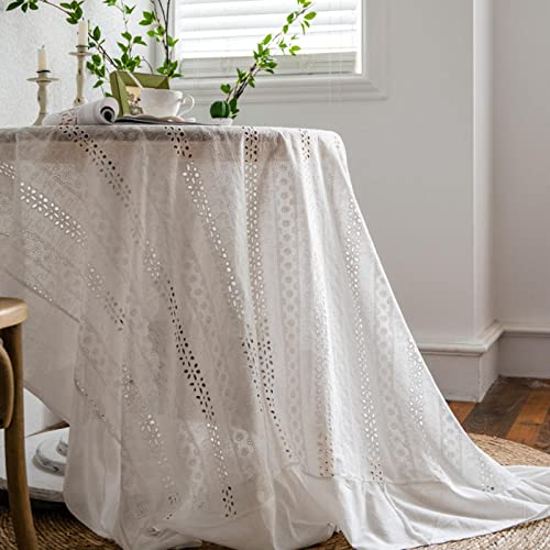 Nappe de table coton lin blanche brodée pour sublimer une table terne - 4