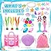 FUNCREVITY Mermaid Toys Diving Toys with Shell Treasure Chests and Storage Bag Swimming Pool Games Summer Water Gift Set for Kids Toddlers Girls Boys