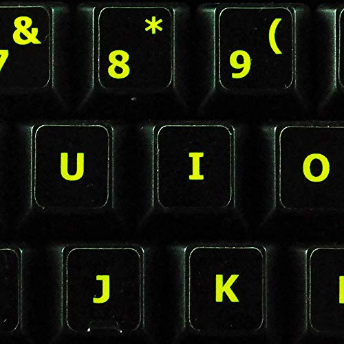 Pegatinas fluorescentes de teclado inglés US miniatura 1