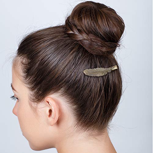 Paquete de 6 pinzas de cabello metálicas vintage para mujer miniatura 7