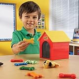 Learning Resources Ruffs Hundehütte Haptik-Spielset, Vorschule, Tastsinn fördern, Oberflächen erforschen und feinmotorische Fähigkeiten entwickeln, Kinder ab 3 Jahren