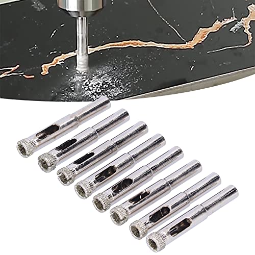 Kit de 8 brocas para perforar diamantes de aleación de acero miniatura 7