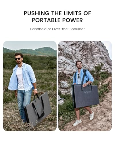 400 Watts Foldable Solar Panel, Luggable & Durable, Portable 400W Solar Charger Complete with Adjustable Stand Case, 40V Waterproof for Off-Grid Camping RV/Campervan Solar Generator - Image 5