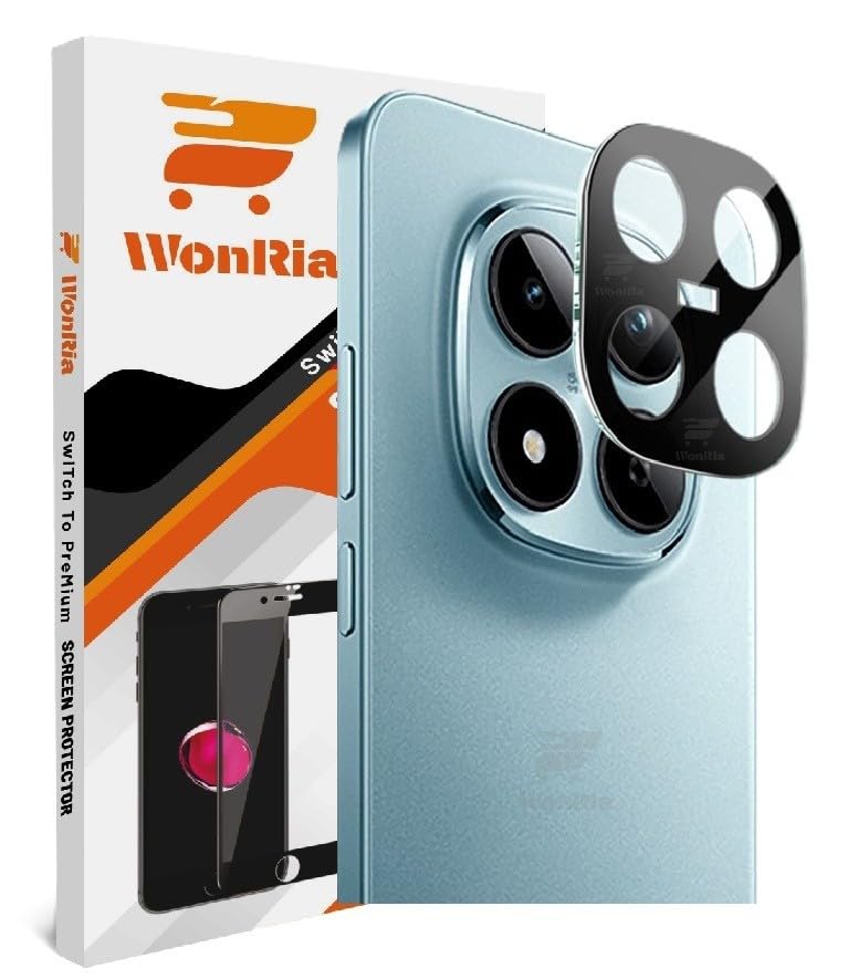 Image of WonRia Pack 1- Back Camera Lens Protector for Mi Redmi Note 15 5G Camera Glass Protector Guard [3D Premium] - Black