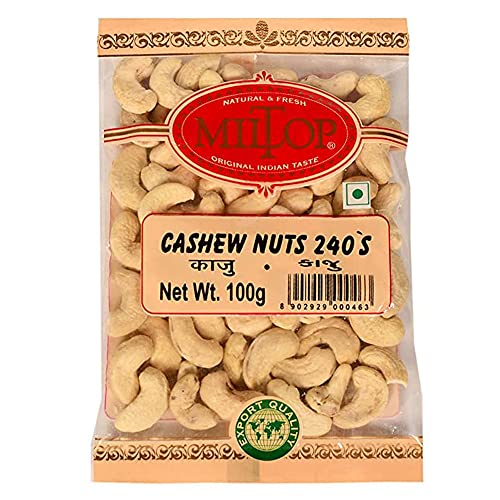 Image of Miltop Premium Big Size Cashew Nuts W240, 100gm