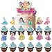 Miotlsy Tortenaufleger Prinzessin, Cupcake Toppers Prinzessinnen Kuchen Topper for Children Princess Theme Party Birthday Party Cake Decoration Supplies 31 Pcs