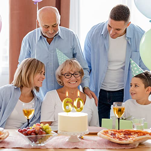 Iblessu 10Pcs Birthday Candles For Cake - Numeral Birthday Candles 0-9 Happy Birthday Cake Topper Decoration For Birthday Wedding Party Cake Birthday Decorations Kids, Adults (Gold) #TOP4