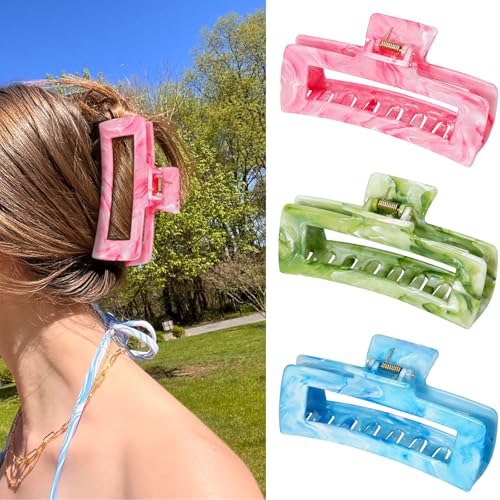 SHINLEA 3Pcs Hair Claw Clips for Women, 5 Inch Non slip Large Claw Clip - image 1